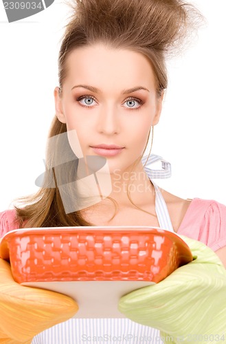 Image of cooking housewife