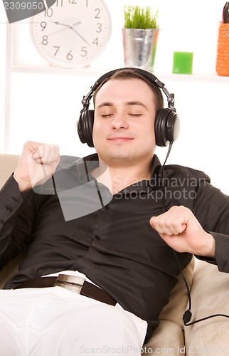 Image of man in headphones