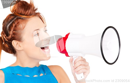 Image of woman with megaphone