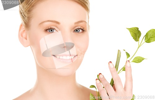 Image of woman with sprout