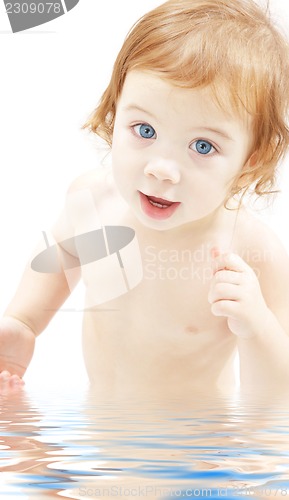 Image of baby boy in water