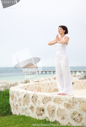 Image of meditation at the seashore