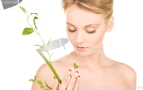 Image of woman with sprout