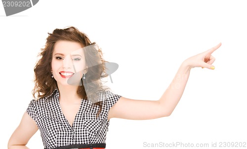 Image of woman pointing her finger