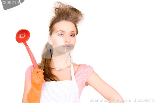 Image of housewife with red ladle