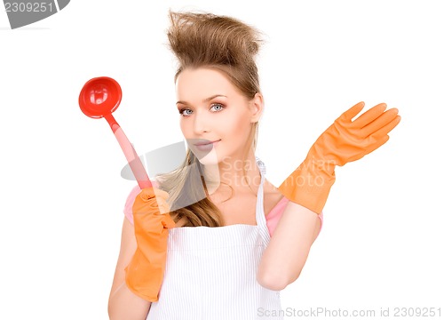 Image of housewife with red ladle