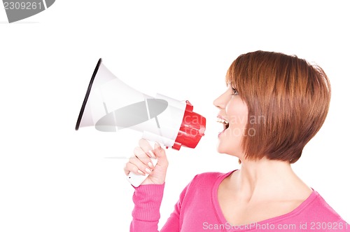 Image of woman with megaphone