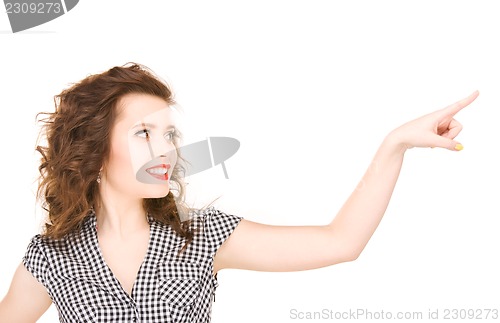 Image of woman pointing her finger