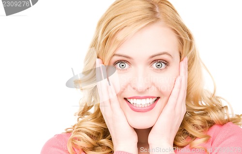 Image of surprised woman face