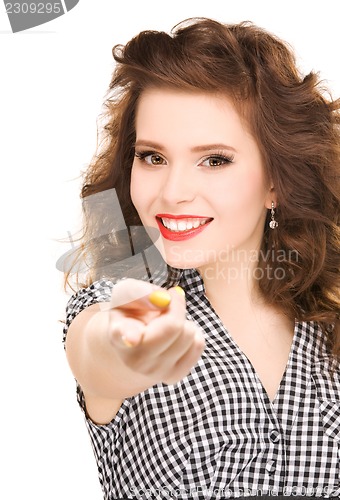 Image of woman pointing her finger