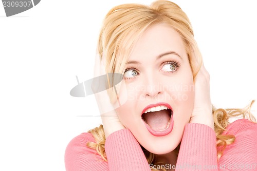 Image of surprised woman face