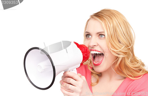 Image of woman with megaphone