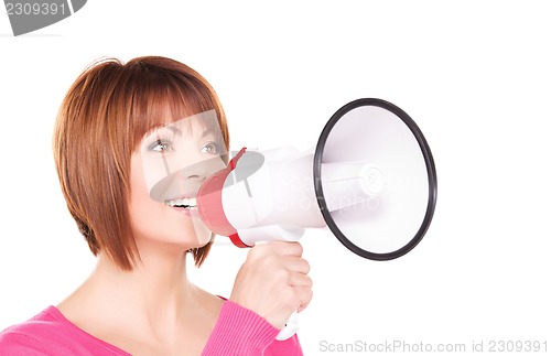 Image of woman with megaphone