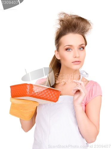 Image of cooking housewife