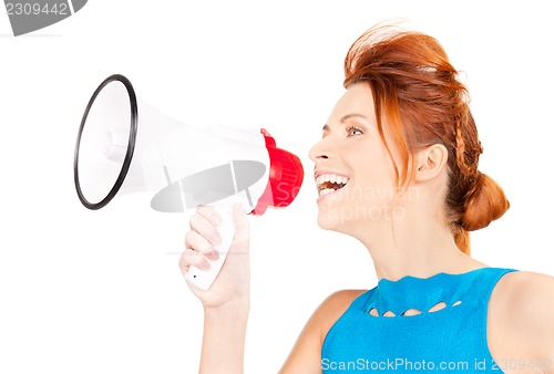 Image of woman with megaphone