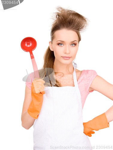 Image of housewife with red ladle