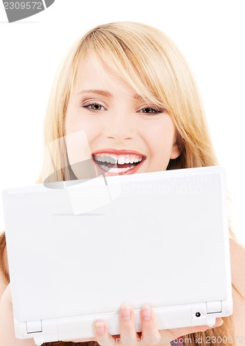 Image of teenage girl with laptop computer