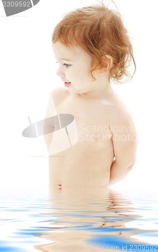 Image of baby boy in water
