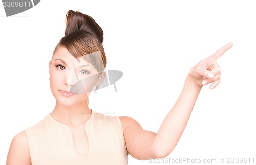 Image of woman pointing her finger