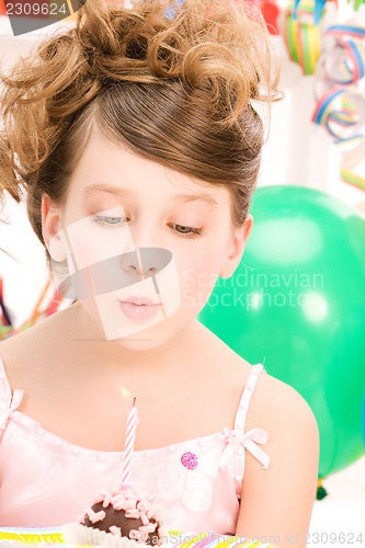 Image of party girl with cake