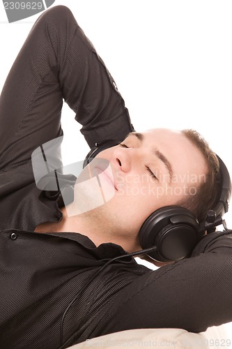 Image of man in headphones