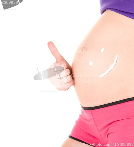 Image of pregnant woman belly