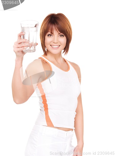 Image of woman with glass of water