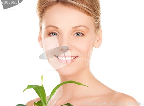 Image of woman with sprout