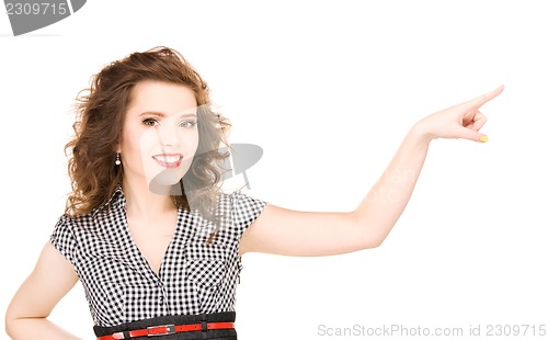 Image of woman pointing her finger