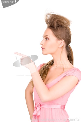 Image of woman pointing her finger