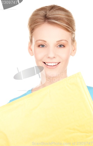Image of businesswoman with parcel