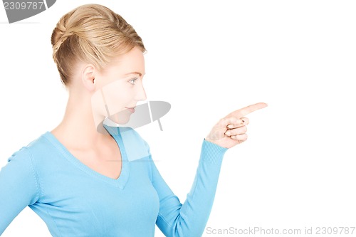 Image of woman pointing her finger