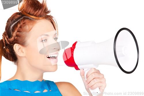 Image of woman with megaphone