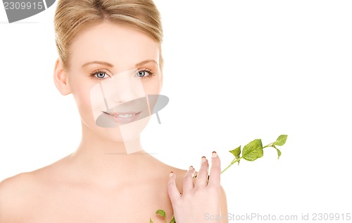 Image of woman with sprout