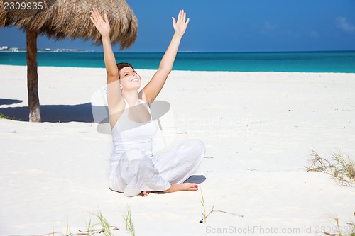 Image of meditation on the beach