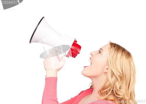 Image of woman with megaphone