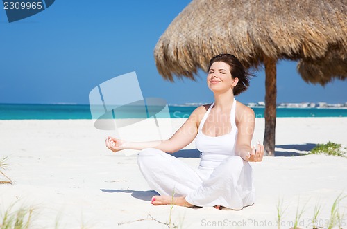 Image of meditation on the beach