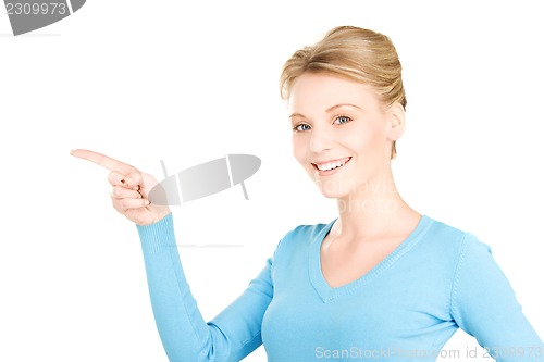 Image of woman pointing her finger