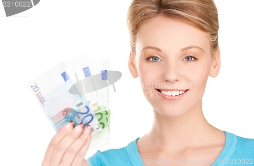 Image of lovely woman with money
