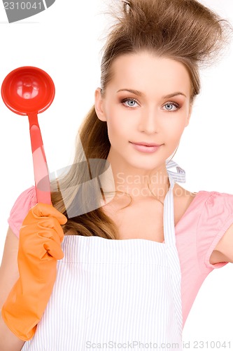 Image of housewife with red ladle