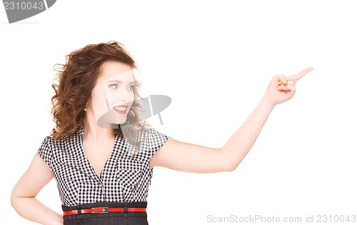 Image of woman pointing her finger
