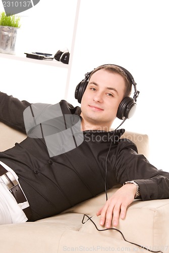 Image of man in headphones