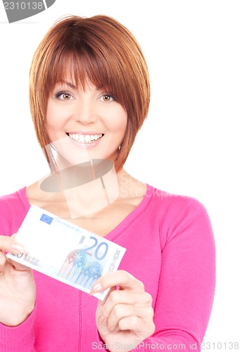 Image of lovely woman with cash money