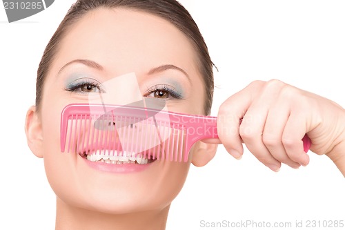 Image of woman with comb