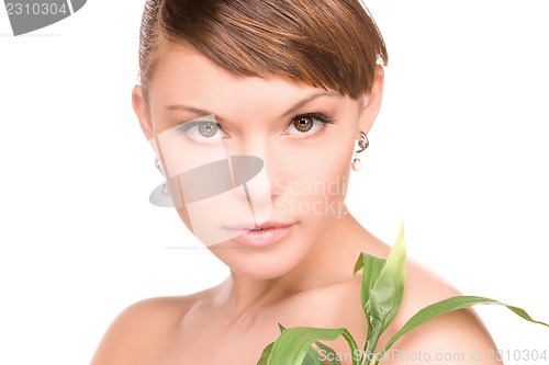 Image of woman with sprout