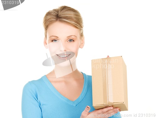 Image of businesswoman with parcel