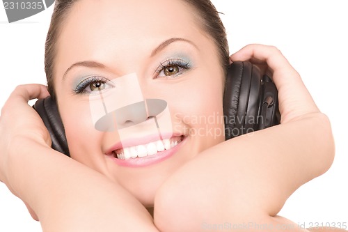 Image of happy woman in headphones
