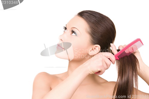 Image of woman with comb