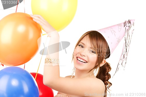 Image of party girl with balloons