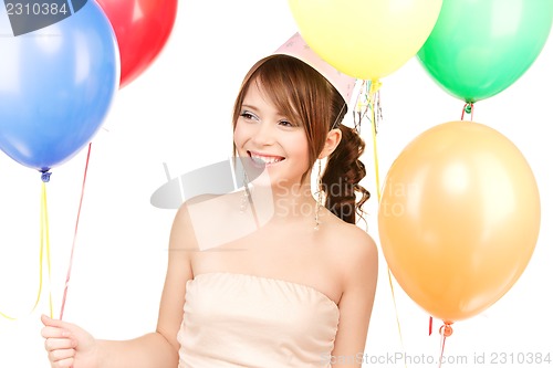 Image of party girl with balloons